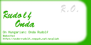 rudolf onda business card